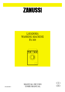 Manual de uso Zanussi FA 568 Lavadora
