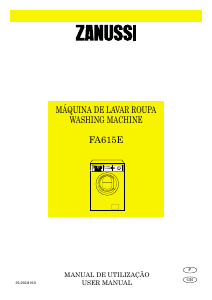 Manual Zanussi FA 615 E Máquina de lavar roupa