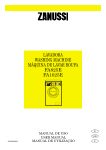 Manual Zanussi FA 825E Máquina de lavar roupa