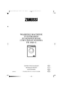 Handleiding Zanussi FE 1025 G Wasmachine