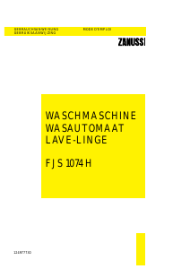 Handleiding Zanussi FJS 1074 H Wasmachine