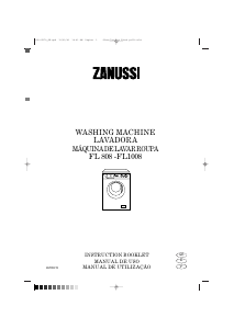 Manual de uso Zanussi FL 808 Lavadora