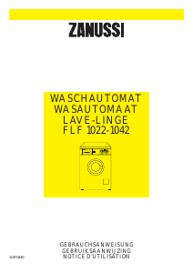 Bedienungsanleitung Zanussi FLF 1022 Waschmaschine