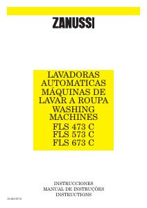 Manual Zanussi FLS 673 C Máquina de lavar roupa