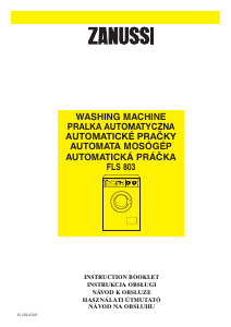 Használati útmutató Zanussi FLS 803 Mosógép