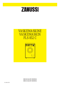 Brugsanvisning Zanussi FLS 852 C Vaskemaskine