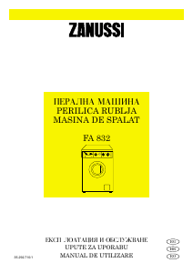 Manual Zanussi Fa 832 Mașină de spălat