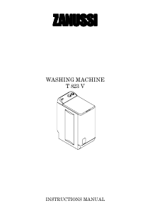 Handleiding Zanussi T823V Wasmachine