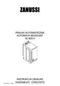 Instrukcja Zanussi TE855V Pralka