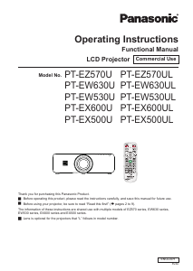 Bruksanvisning Panasonic PT-EZ570U Projektor