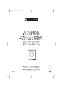 Mode d’emploi Zanussi ZWF 1600 Lave-linge