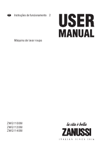 Manual Zanussi ZWG 1100 M Máquina de lavar roupa