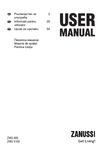 Manual Zanussi ZWG 5105 Mașină de spălat