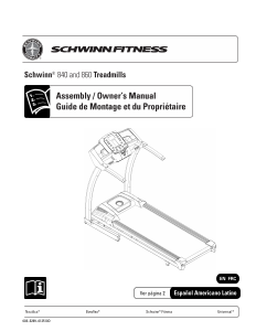Mode d’emploi Schwinn 860 Tapis de course
