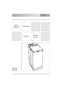 Handleiding Zanussi ZWQ 380 Wasmachine