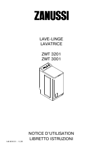 Mode d’emploi Zanussi ZWT 3001 Lave-linge