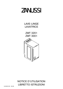 Mode d’emploi Zanussi ZWT 3201 Lave-linge
