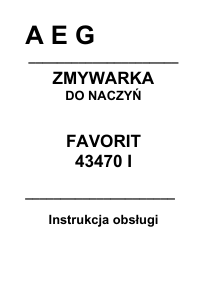 Instrukcja AEG F43470I-M Zmywarka