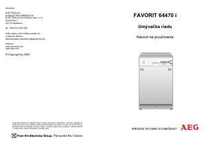 Návod AEG F64470I-M Umývačka riadu