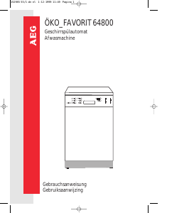 Bedienungsanleitung AEG F64800W Geschirrspüler