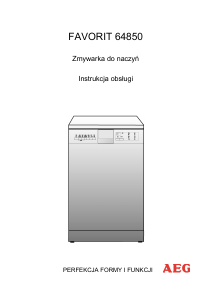 Instrukcja AEG F64850 Zmywarka