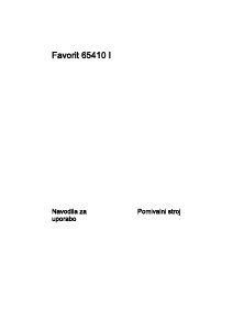 Priročnik AEG F65410IM Pomivalni stroj