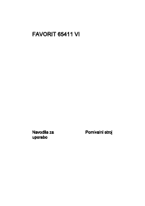 Priročnik AEG F65411VI Pomivalni stroj