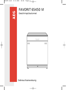 Bedienungsanleitung AEG F65450VI Geschirrspüler