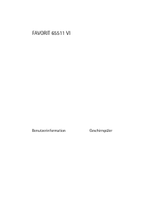 Bedienungsanleitung AEG F65511VI Geschirrspüler