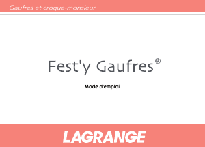 Mode d’emploi Lagrange Festy Gaufrier