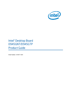 Manual Intel D945GNT Motherboard
