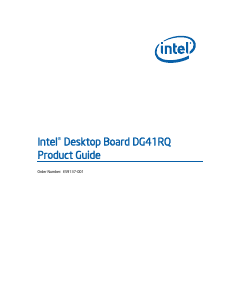 Manual Intel DG41RQ Motherboard