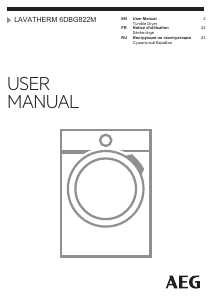 Manual AEG T6DBG822M Dryer
