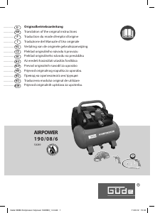 Manuale Güde 190/08/6 Airpower Compressore