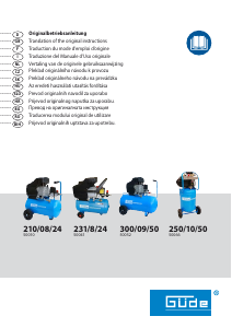 Priročnik Güde 231/8/24 Kompresor