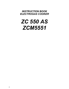 Manual Zanussi ZC550AS Range