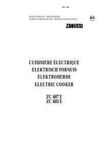 Mode d’emploi Zanussi ZC607E Cuisinière