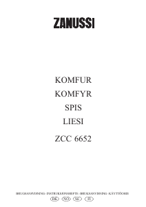 Brugsanvisning Zanussi ZCC6652W Komfur