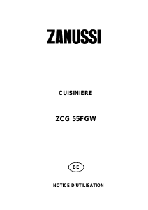 Mode d’emploi Zanussi ZCG55FGW Cuisinière