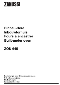 Bedienungsanleitung Zanussi ZOU645N Herd