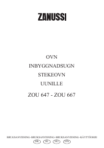 Brugsanvisning Zanussi ZOU647QN Komfur