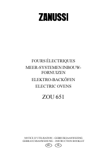 Mode d’emploi Zanussi ZOU651W/1 Cuisinière