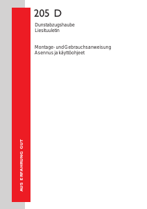 Bedienungsanleitung AEG 205D-W Dunstabzugshaube