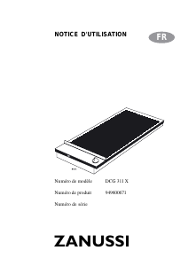 Mode d’emploi Zanussi DCG311X Table de cuisson
