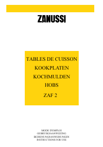 Manual Zanussi ZAF2GX/2 Hob