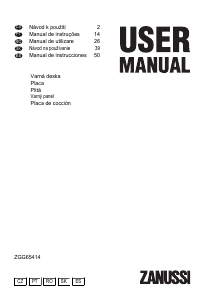 Manual Zanussi ZGG65414SA Placa