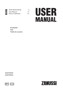 Mode d’emploi Zanussi ZGG75524SA Table de cuisson