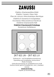 Bruksanvisning Zanussi ZKT621LN Kokeplate