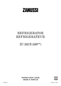 Handleiding Zanussi ZC242R Koelkast