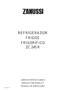Manual Zanussi ZC245R Refrigerator